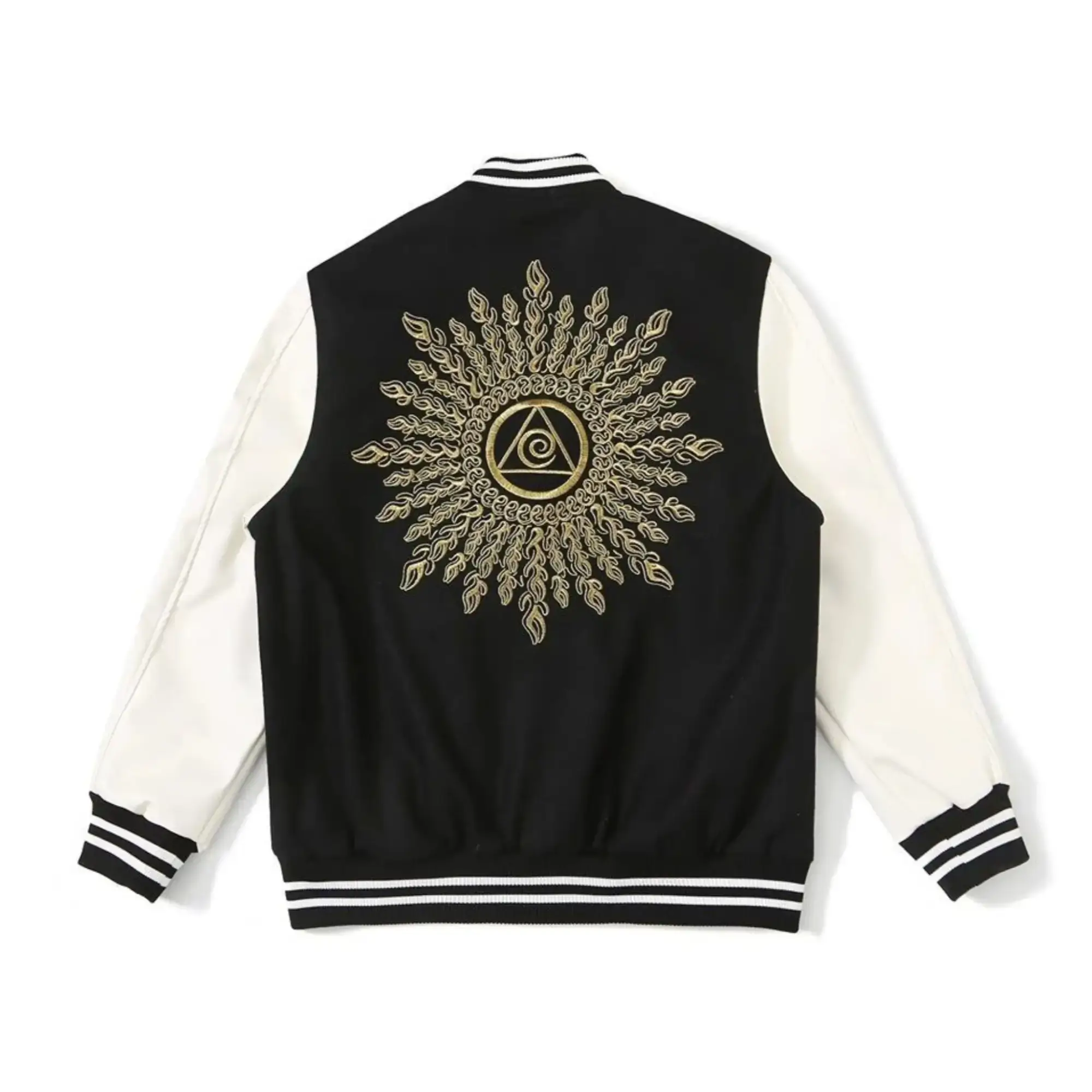 Stussy-x-Dries-Van-Noten-Black-Varsity-Jacket- leather moto