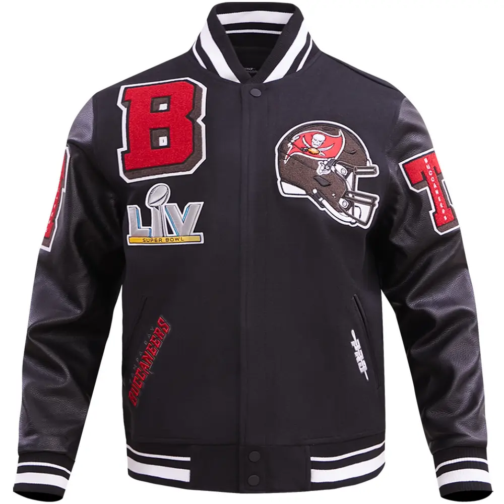 Tampa-Bay-Buccaneers-Black-Wool-Leather-Varsity-Jacket-LeatherMoto