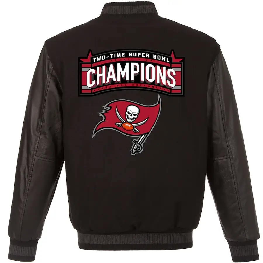 Tampa-Bay-Buccaneers-Champions-Teams-Black-Leather-Varsity-Jacket-LeatherMoto