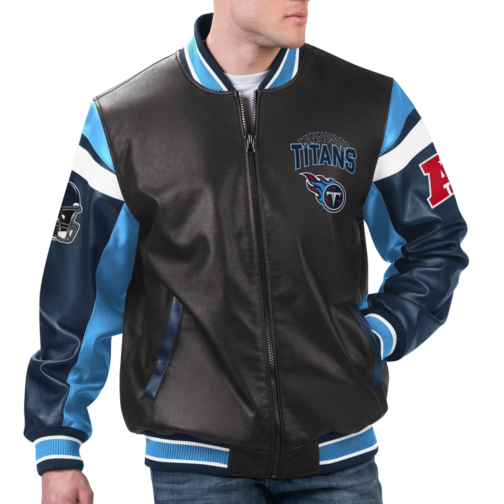 Tennessee-Titans-G-III-Sports-by-Carl-Banks-Black-Full-Zip-Varsity-Jacket-LeatherMoto