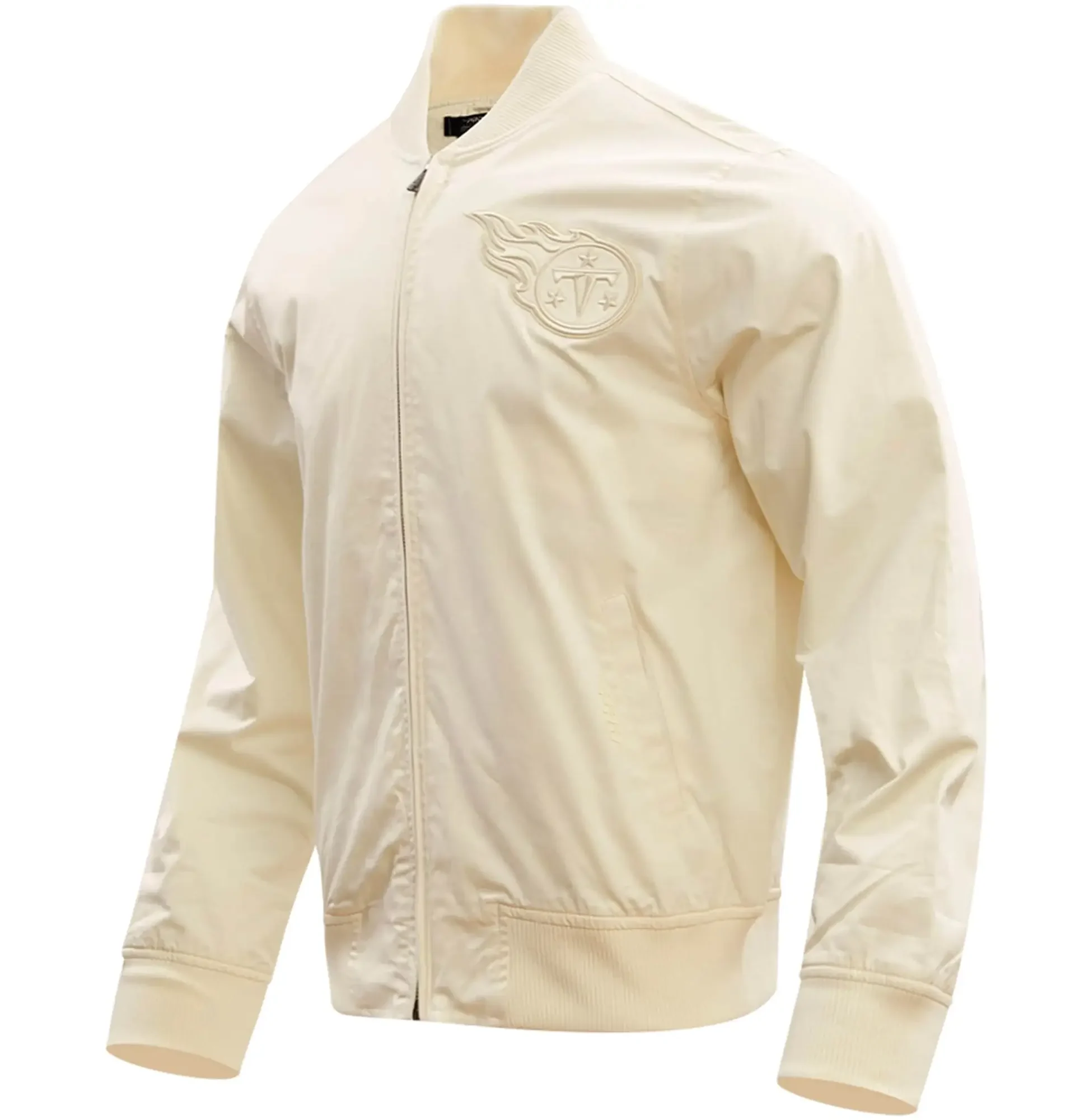 Tennessee-Titans-Pro-Standard-Neutral-Full-Zip-Satin-Varsity-Jacket-LeatherMoto