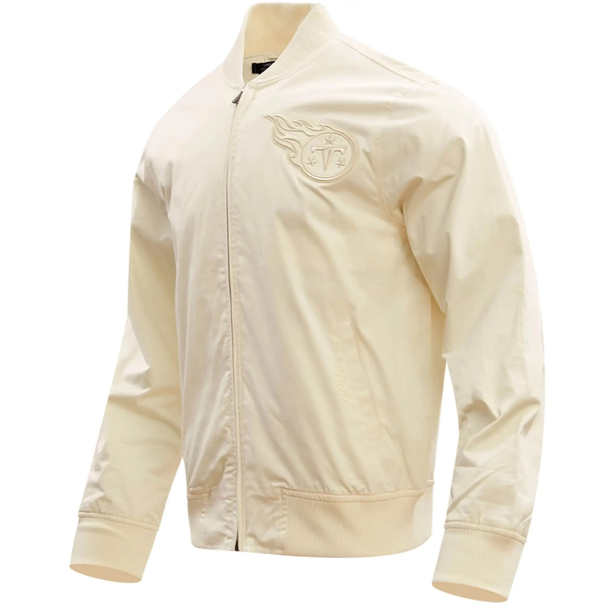 Tennessee-Titans-Pro-Standard-Neutral-Full-Zip-Satin-Varsity-Jacket-LeatherMoto