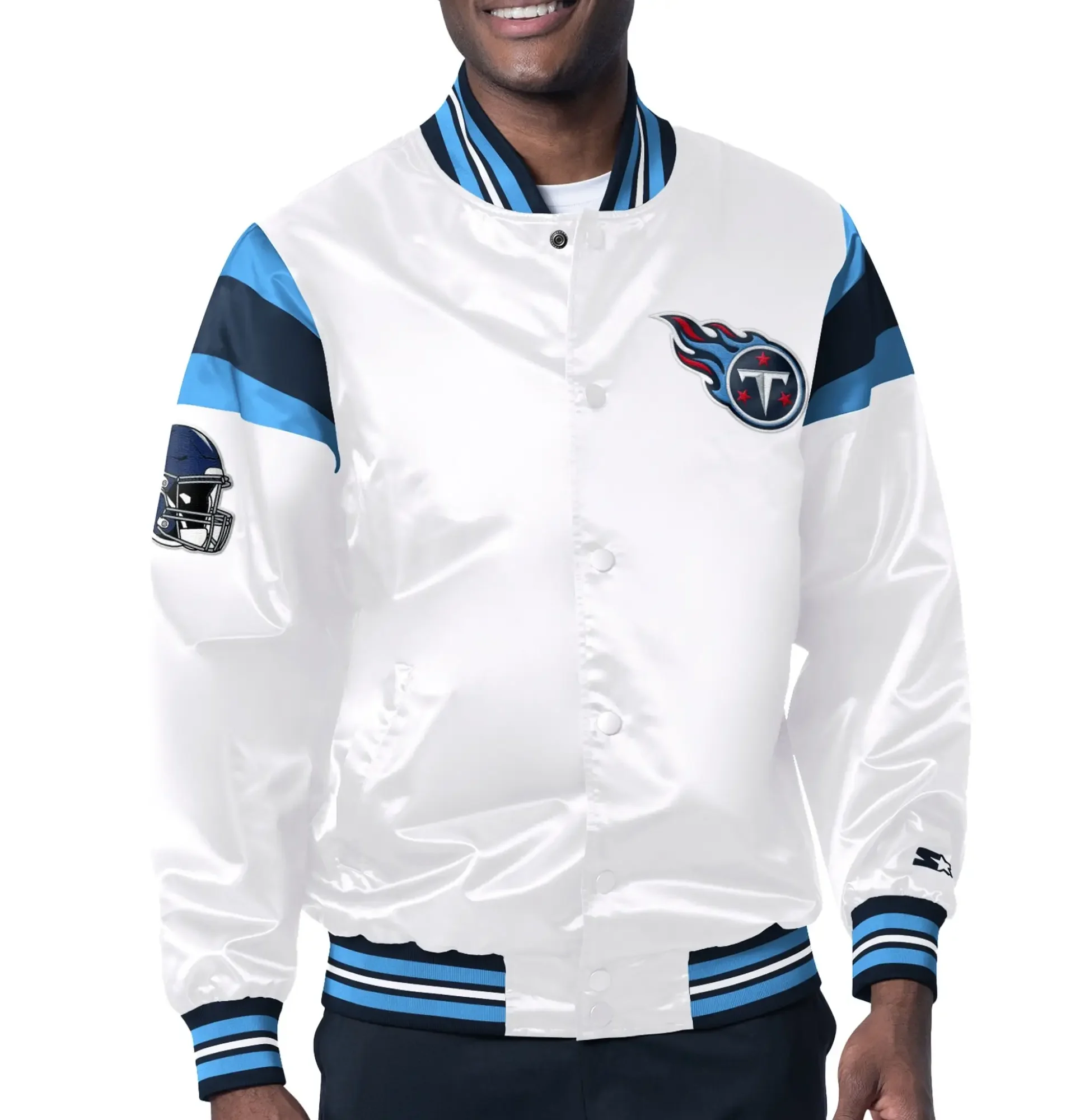 Tennessee-Titans-Starter-White-Satin-Full-Snap-Satin-Varsity-Jacket-LeatherMoto