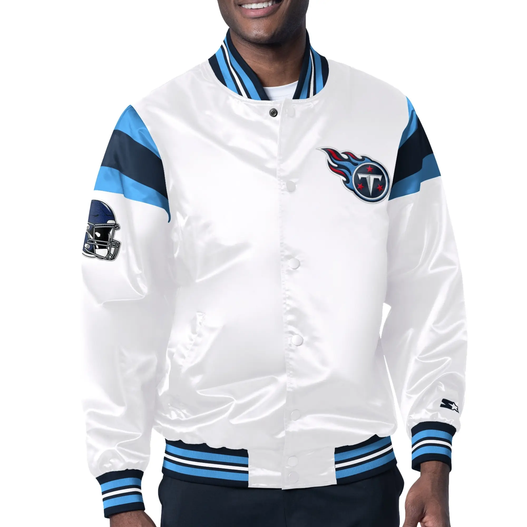 Tennessee-Titans-Starter-White-Satin-Full-Snap-Satin-Varsity-Jacket-LeatherMoto