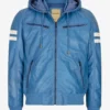The Azure Dream Leather Hooded Moto Jacket (1)