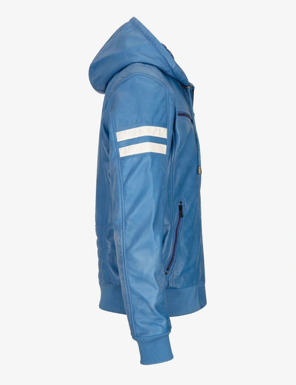 The Azure Dream Leather Hooded Moto Jacket (2)