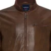 The Blain Brown Full Grain Leather Bomber Jacket (1)