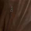 The Blain Brown Full Grain Leather Bomber Jacket (3)