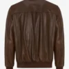 The Blain Brown Full Grain Leather Bomber Jacket (6)