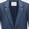 The Luxurious Blue - Soft Nappa Leather Blazer for Women (1)