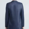 The Luxurious Blue - Soft Nappa Leather Blazer for Women (3)