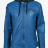 The Midnight Wave Men Leather Hooded Jacket (1)