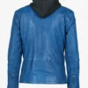 The Midnight Wave Men Leather Hooded Jacket (2)