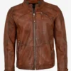Vibrant Heritage Hooded Motorcycle Leather Jacket (2)