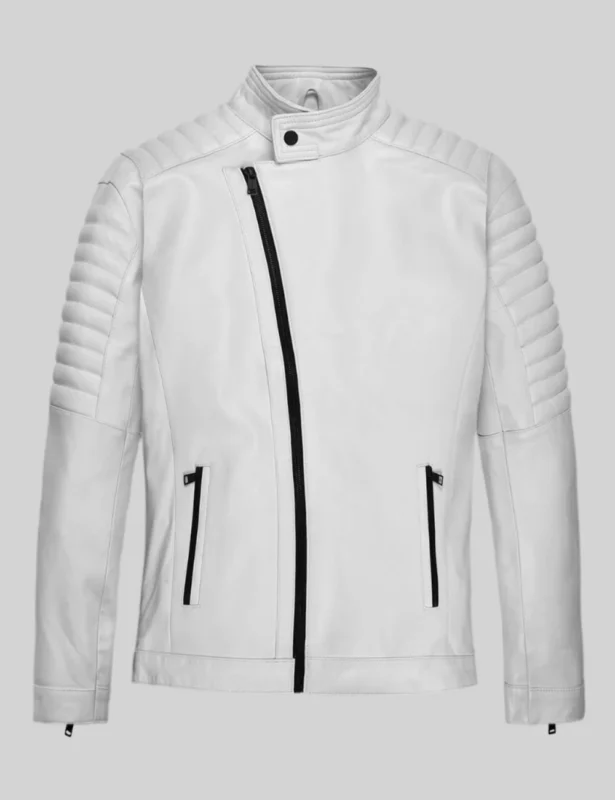 White Blaze Leather Bomber Jacket (1)