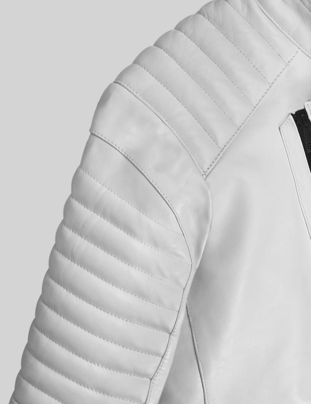 White Blaze Leather Bomber Jacket (4)