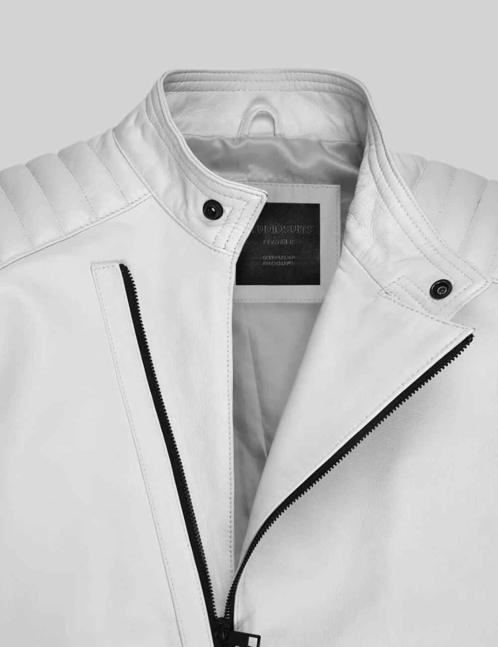 White Blaze Leather Bomber Jacket (5)