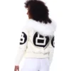 Womens-8-Ball-White-Bomber-Leather-Team Jacket