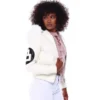 Womens-8-Ball-White-Bomber-Leather-Team Jacket