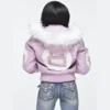 Womens-Pink-8-Ball-Bomber-Leather-Jacket-Back