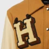 World-Champs-Homme-Femme-Letterman-Brown-Camel-Varsity-Jacket leather moto (5)