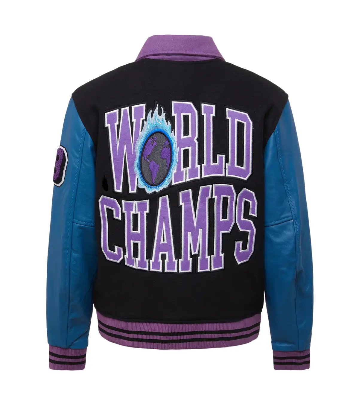 World-Champs-Homme-Femme-Letterman-Multi-Colored-Varsity-Jacket-lather moto (6)