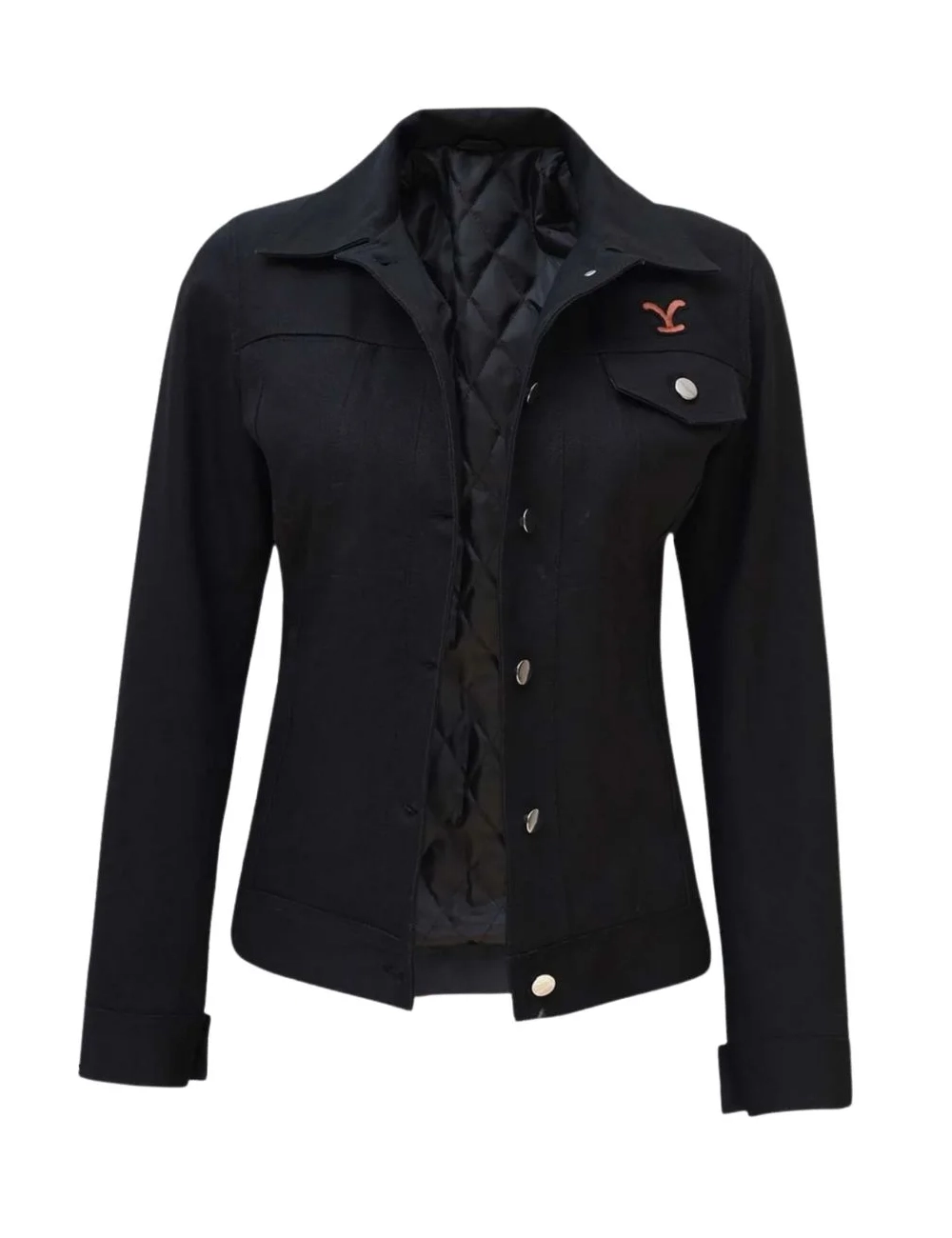 Yellowstone Women's Rip Wheeler Black Cotton Jacket – Inspired Western Outerwear (2)