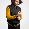 Black-Wool-Gold-Genuine-Leather-Varsity-Letterman-Jacket-2