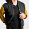 Black-Wool-Gold-Genuine-Leather-Varsity-Letterman-Jacket-4