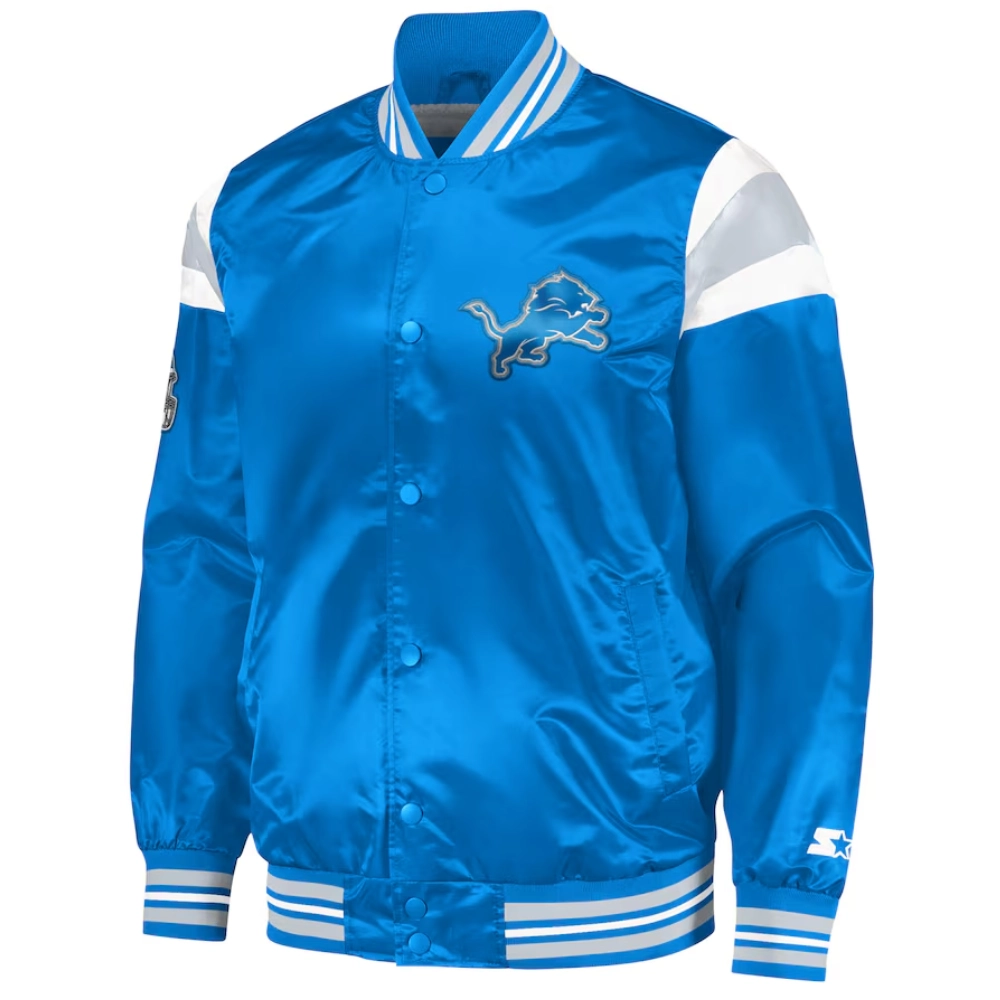 Detroit-Lions-Full-Snap-Satin-Varsity-Jacket-Blue-LeatherMoto