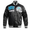 Detroit-Lions-Mashup-Full-Snap-Satin-Varsity-Jacket-Black-LeatherMoto
