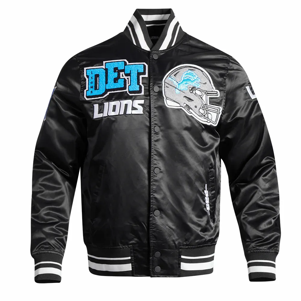 Detroit-Lions-Mashup-Full-Snap-Satin-Varsity-Jacket-Black-LeatherMoto