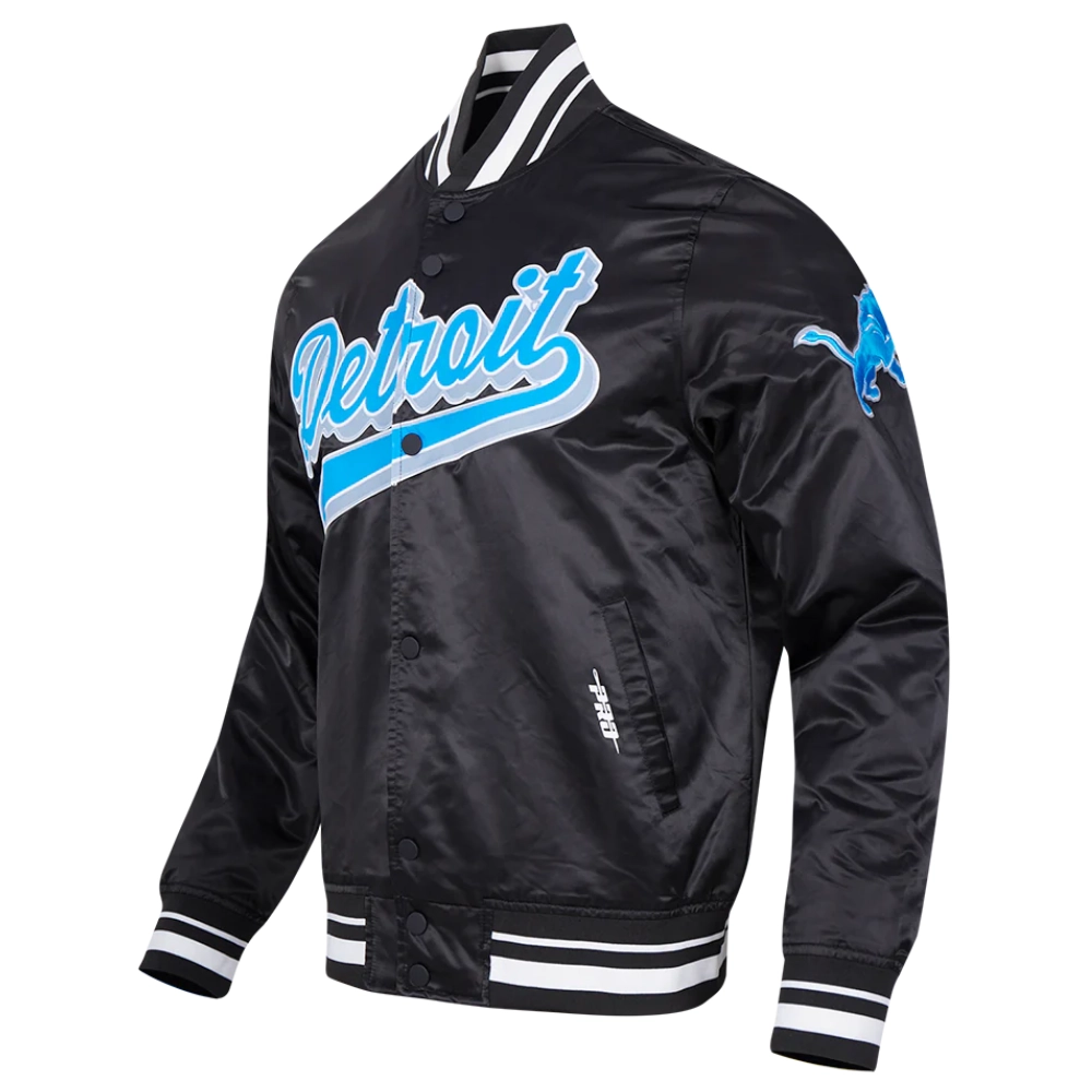 Detroit-Lions-Script-Tail-Full-Snap-Satin-Varsity-Jacket-Black-LeatherMoto
