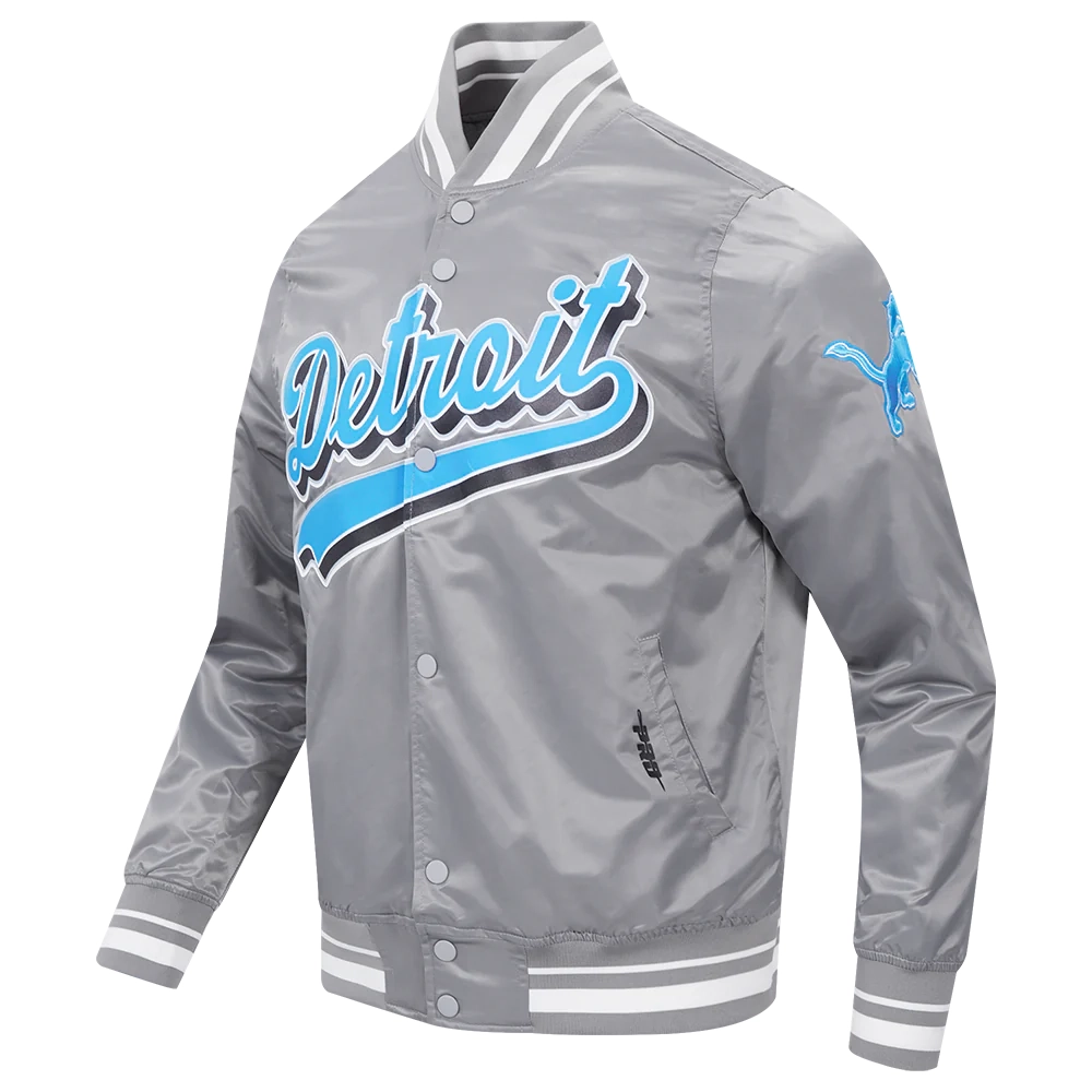 Detroit-Lions-Script-Tail-Full-Snap-Satin-Varsity-Jacket-Gray-LeatherMoto