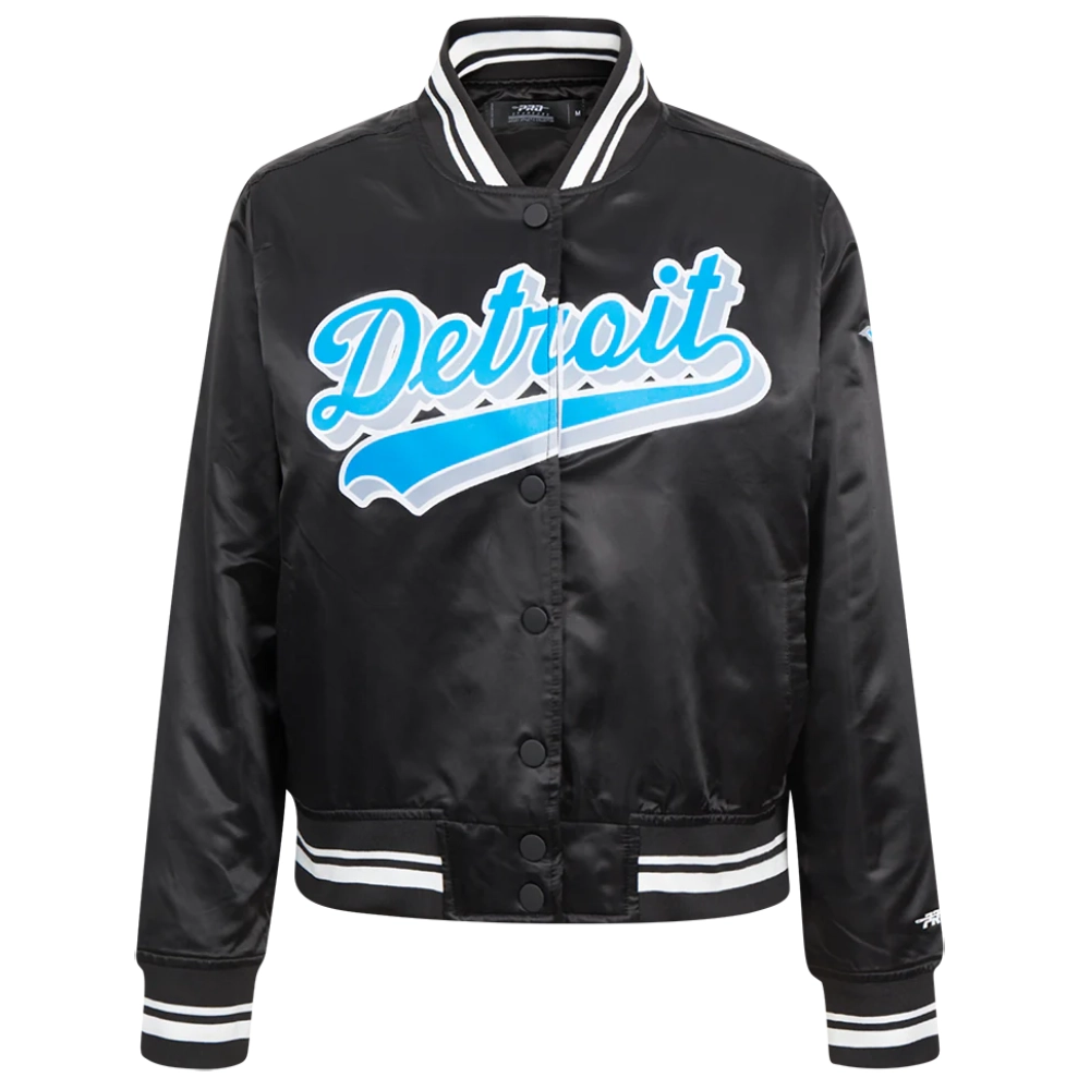 Detroit-Lions-Script-Tail-Womens-Full-Snap-Satin-Varsity-Jacket-Black-LeatherMoto