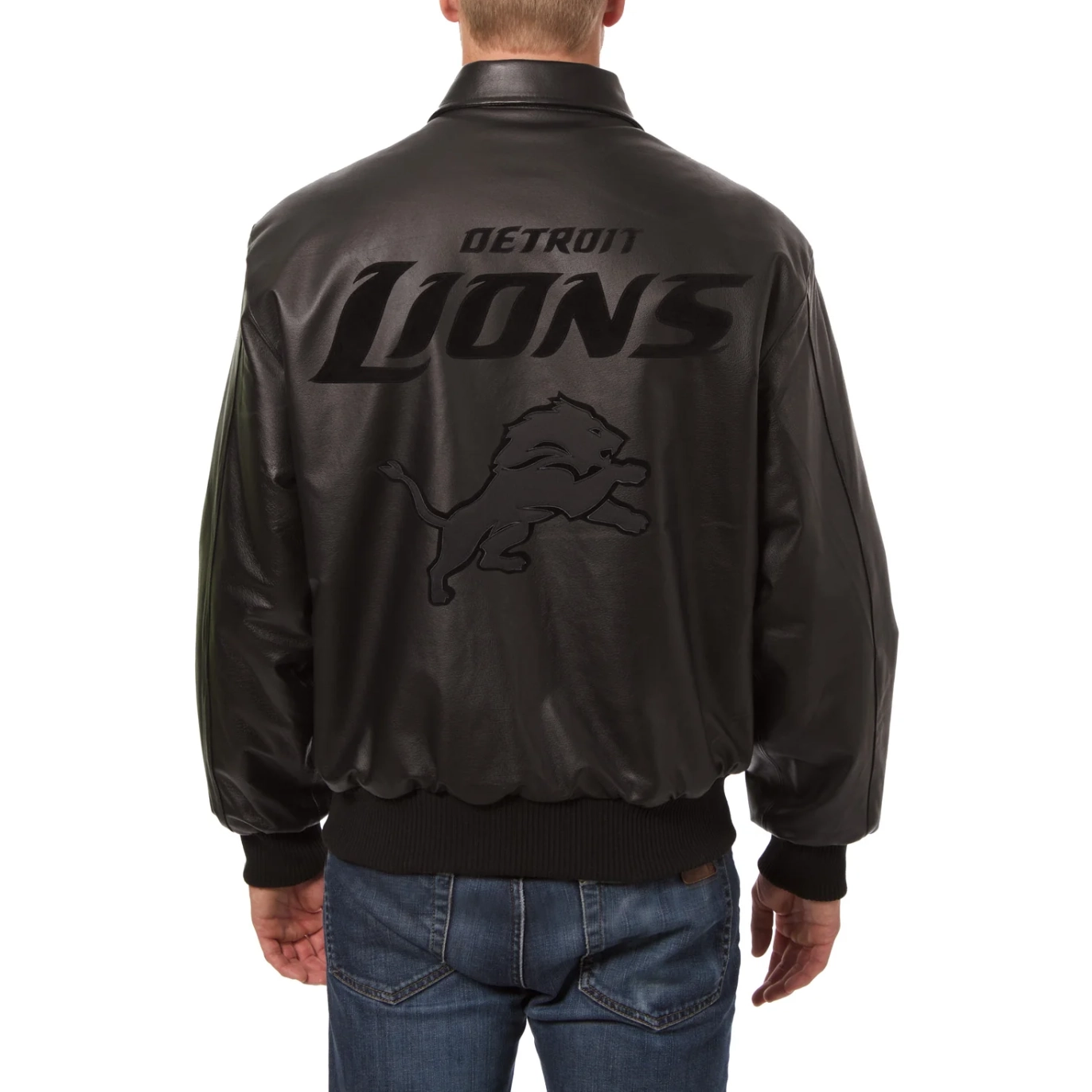 Detroit-Lions-Tonal-Full-Leather-Bomber-Jacket-Black-LeatherMoto