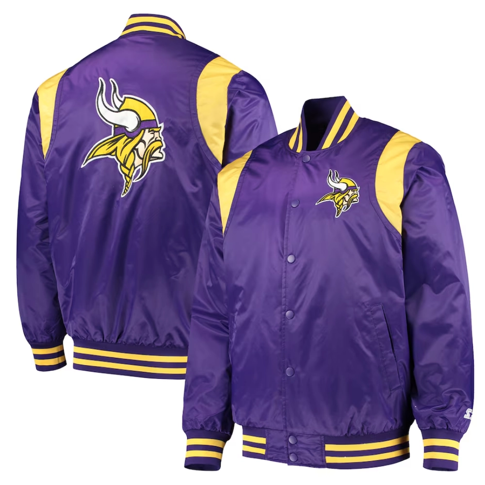 Minnesota-Vikings-Prime-Time-Full-Snap-Satin-Varsity-Jacket-Purple-LeatherMoto