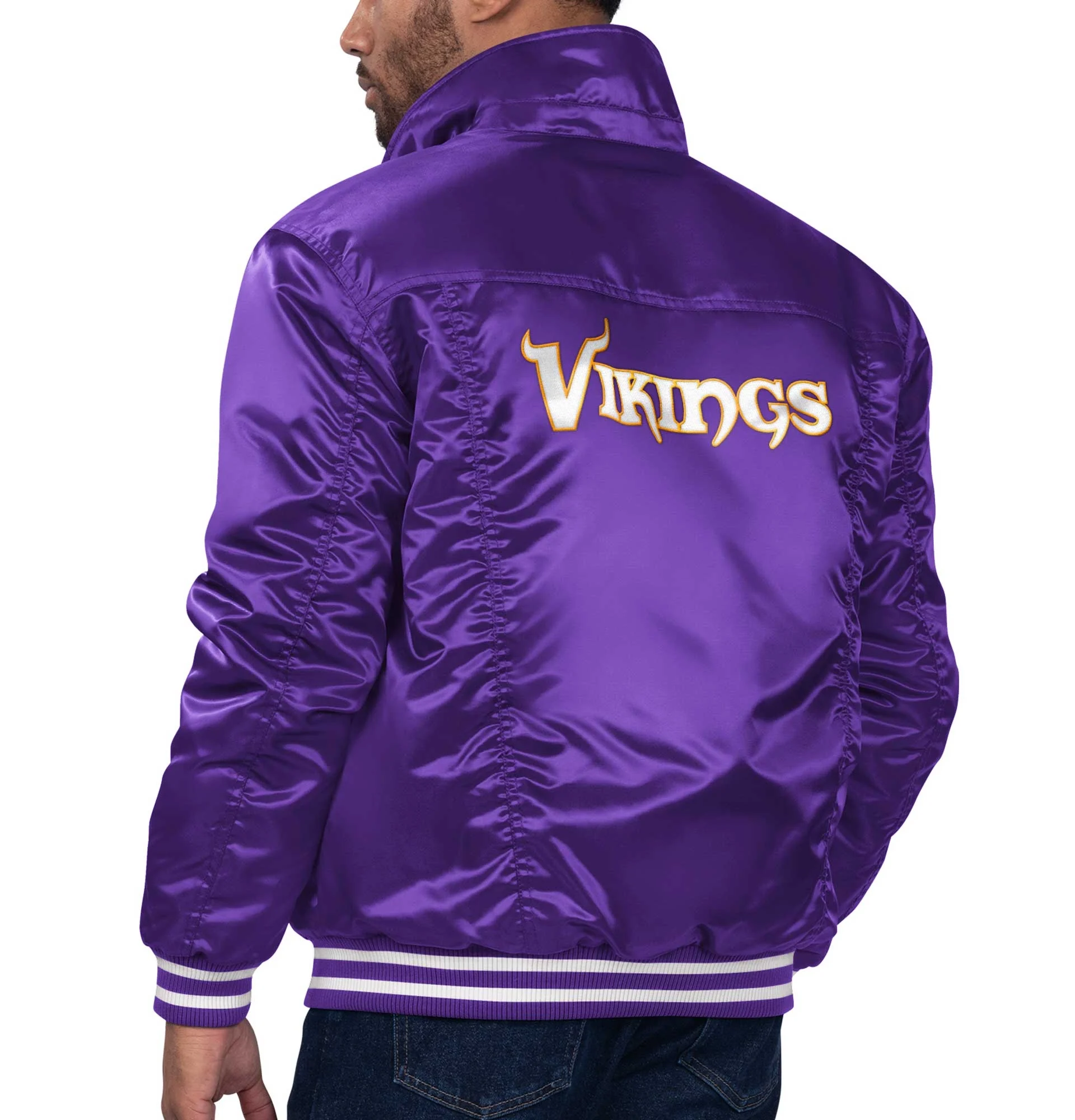 Minnesota-Vikings-Silver-Tab-Trucker-Satin-Varsity-Jacket-Purple-LeatherMoto
