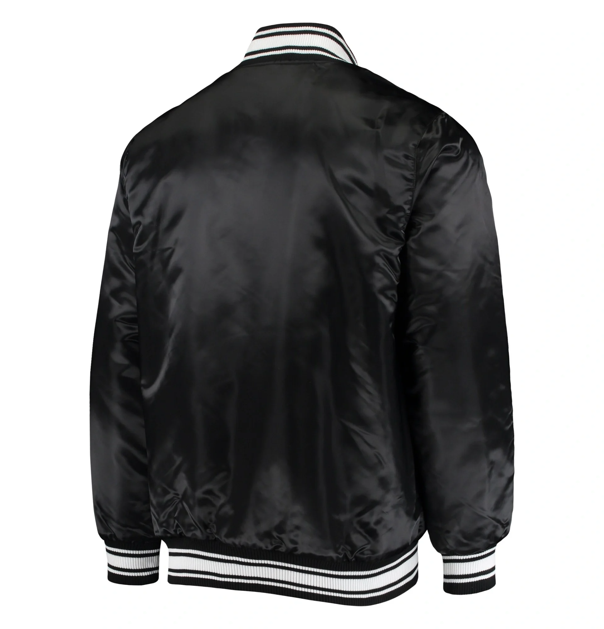 Minnesota-Vikings-Starter-Locker-Room-Satin-Varsity-Full-Snap-Jacket-Black-LeatherMoto