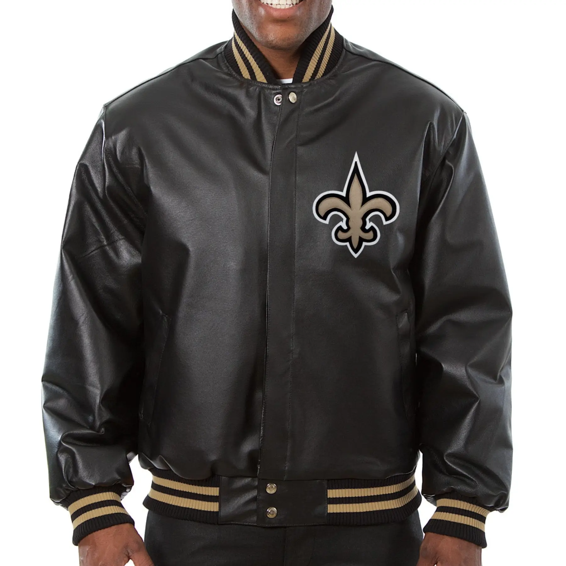 New-Orleans-Saints-Black-Leather-Varsity-Jacket-LeatherMoto
