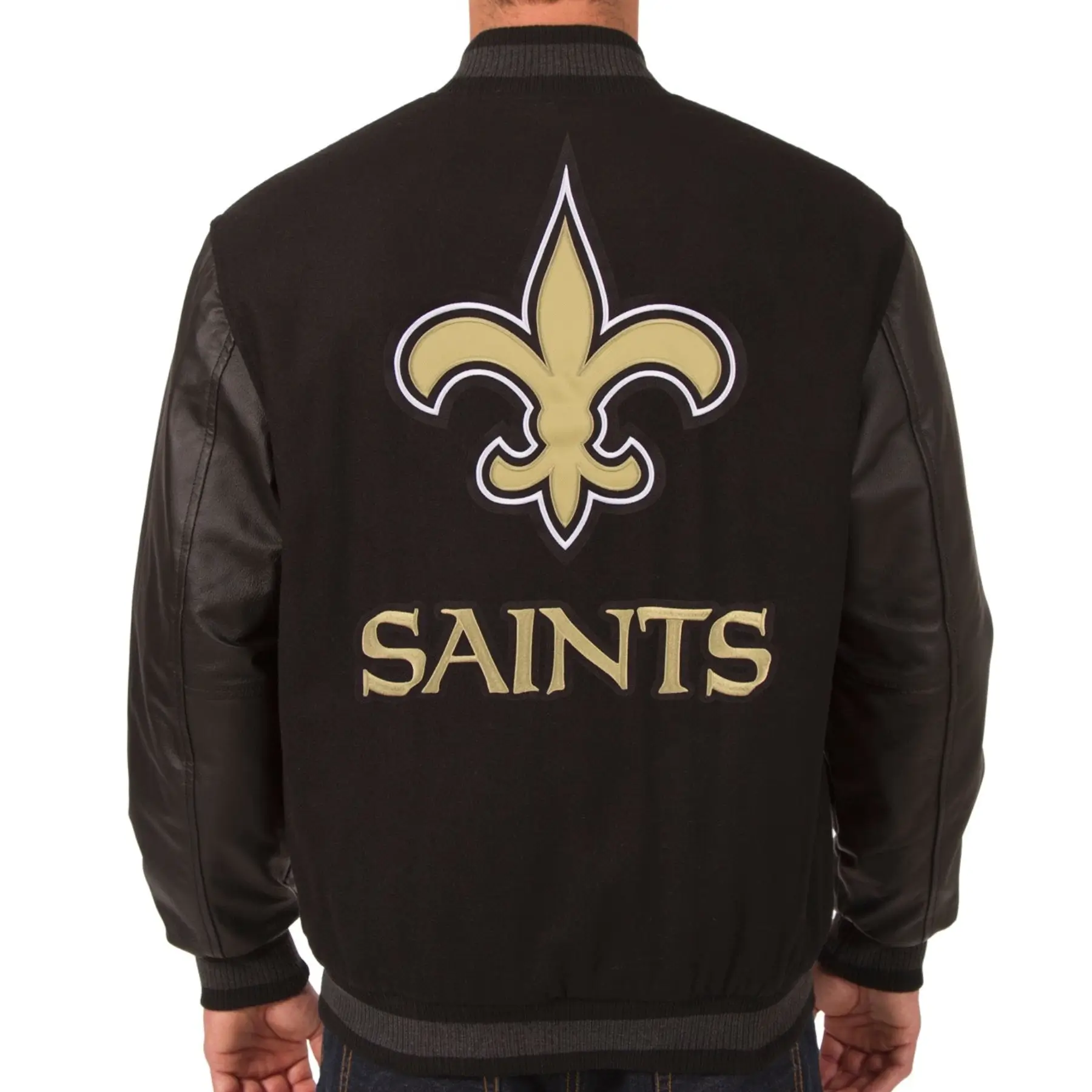 New-Orleans-Saints-Black-Wool-Leather-Varsity-Jacket-LeatherMoto