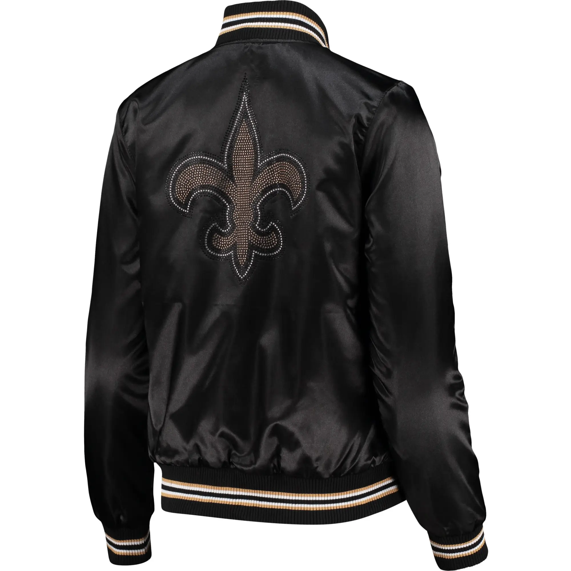 New-Orleans-Saints-Classic-Rib-Satin-Varsity-Black-Jacket-LeatherMoto