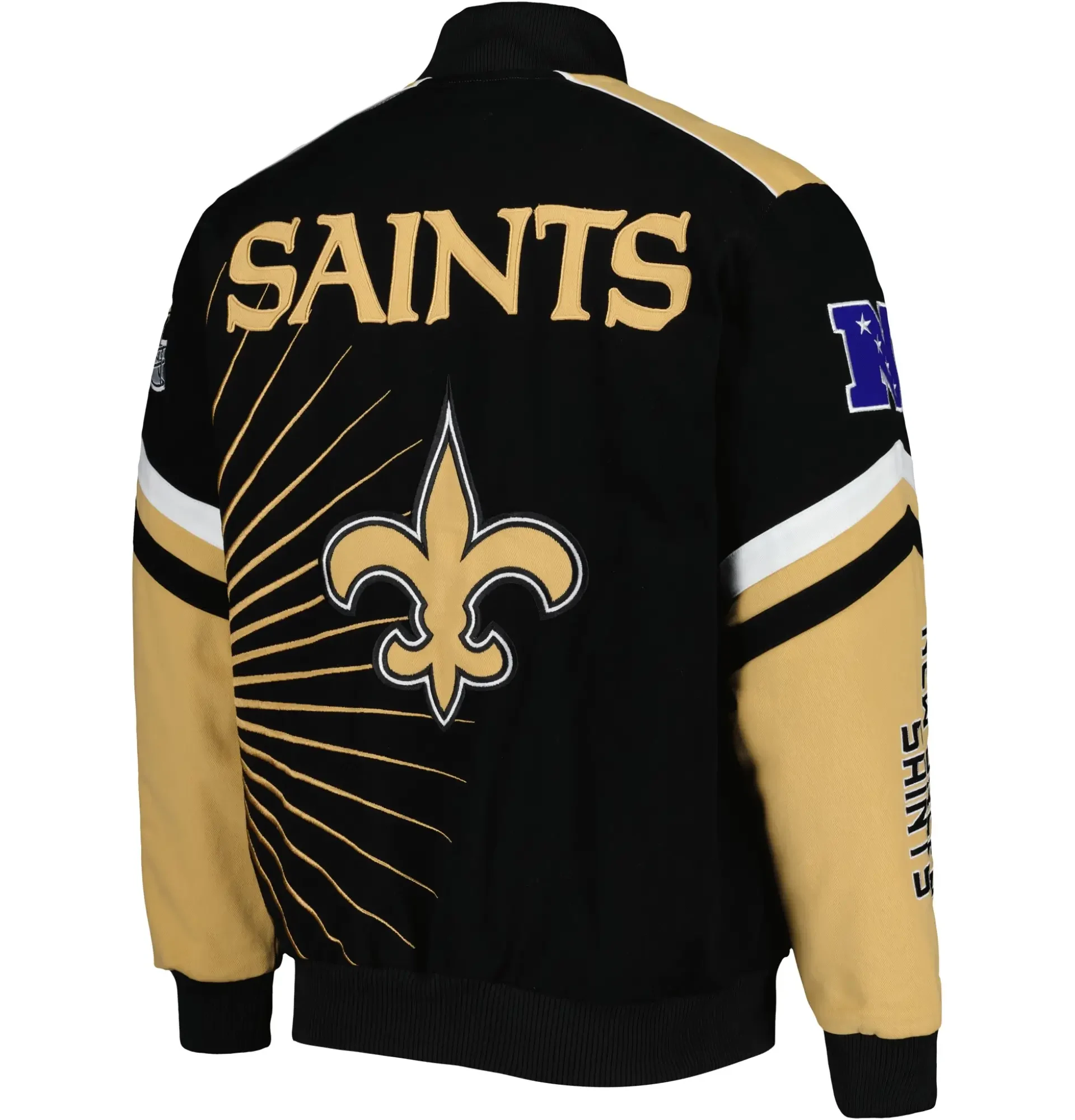 New-Orleans-Saints-G-III-Sport-by-Carl-Banks-Satin-Varsity-Jacket-LeatherMoto