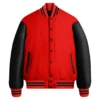 Red-Wool-Black-Genuine-Leather-Letterman-Varsity-Jacket-6