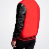 Red-Wool-Black-Genuine-Leather-Letterman-Varsity-Jacket-9