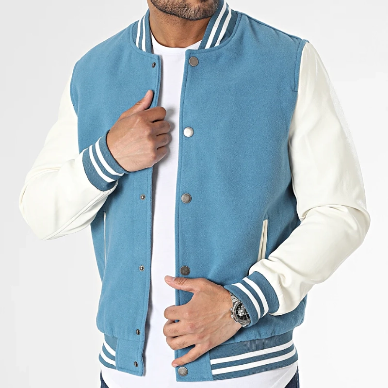 Teal-Aqua-Wool-White-Leather-Varsity-Letterman-Jacket-2