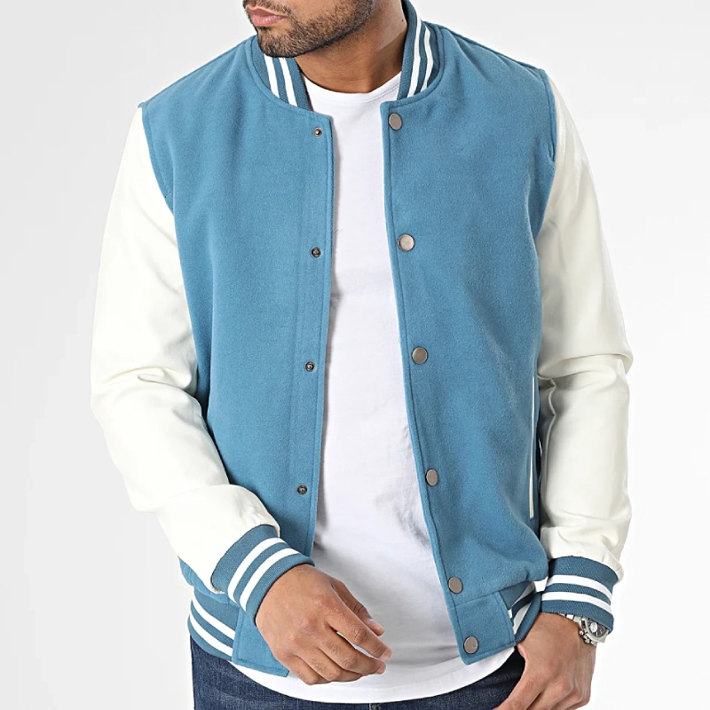 Teal-Aqua-Wool-White-Leather-Varsity-Letterman-Jacket-3