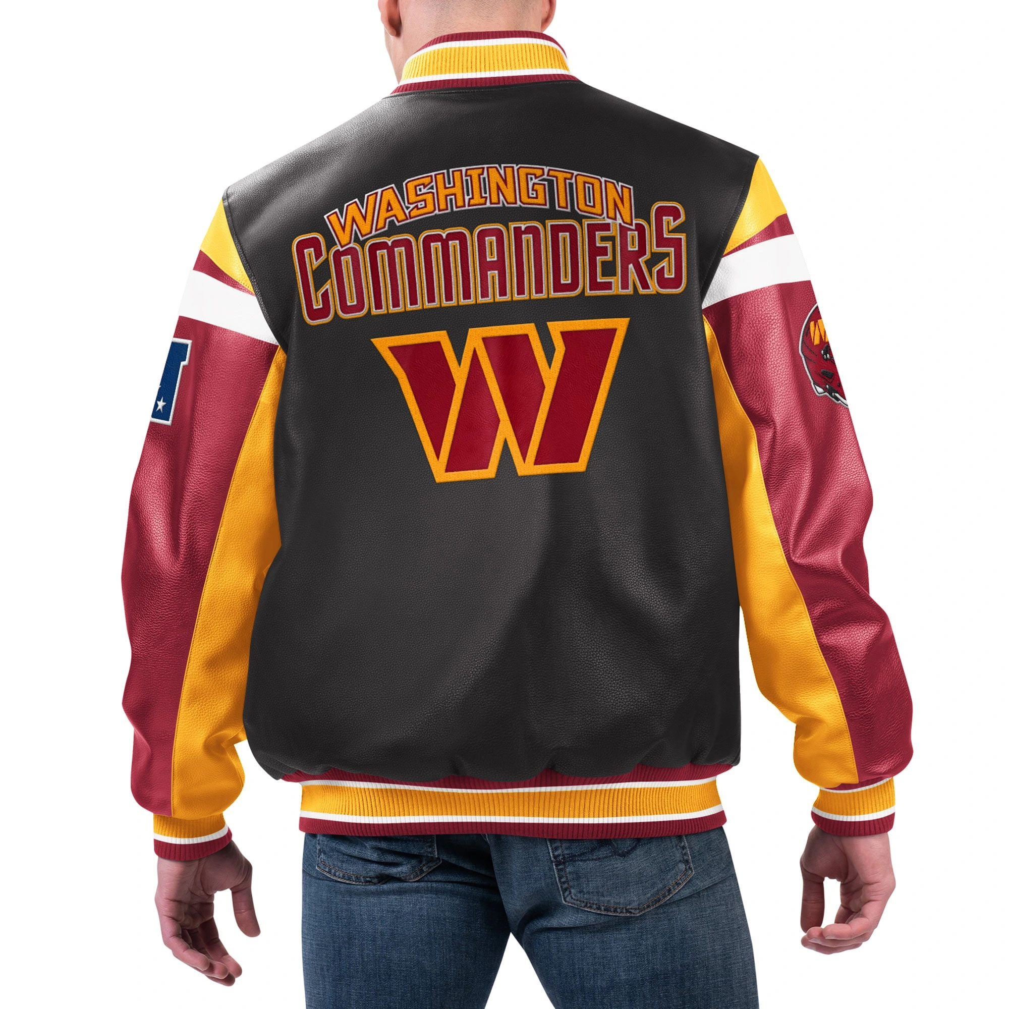 Washington-Commander-Full-Zip-Leather-Varsity-Jacket-Black-LeatherMoto