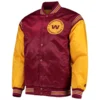 Washington-Commanders-Enforcer-Full-Snap-Satin-Varsity-Jacket-MaroonYellow-LeatherMoto