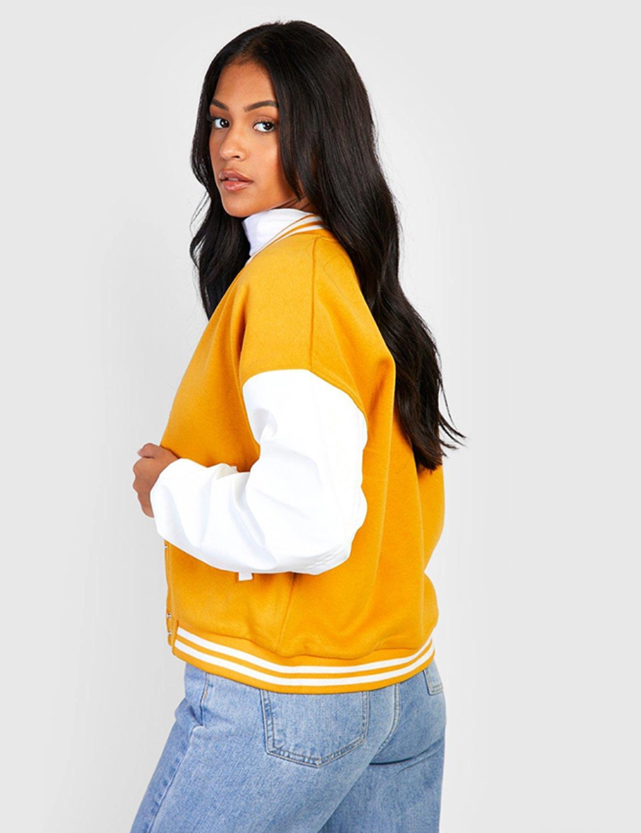 Yellow-Wool-Body-White-Leather-Varsity-Jacket-3